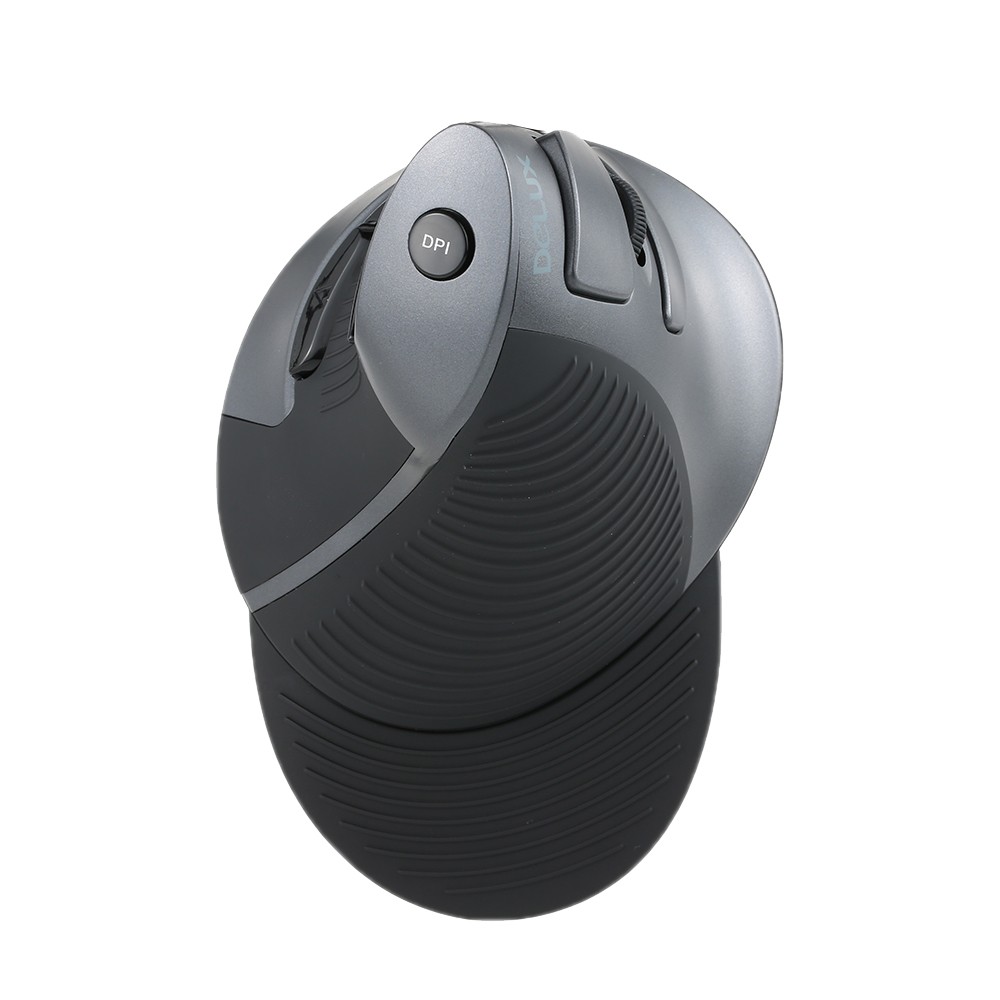 Delux 2.4G Wireless Ergonomic Vertical Optical Mouse Computer Mice Adjustable 1600 DPI 5D Buttons with Removable Palm Rest