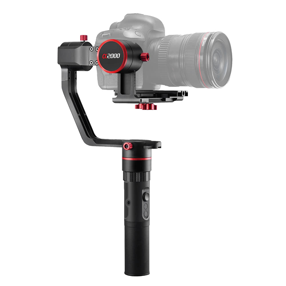 FeiyuTech a2000 3-Axis Single Handheld Gimbal DSLR/Mirrorless Camera Gimbal Stabilizer 3-Axis 360° Rotation Angle Support Time-Lapse Photography for Sony A7 Series for Panasonic GH4, GH5 for Canon 5D and Other Cameras Load Capacity 250g-2000g