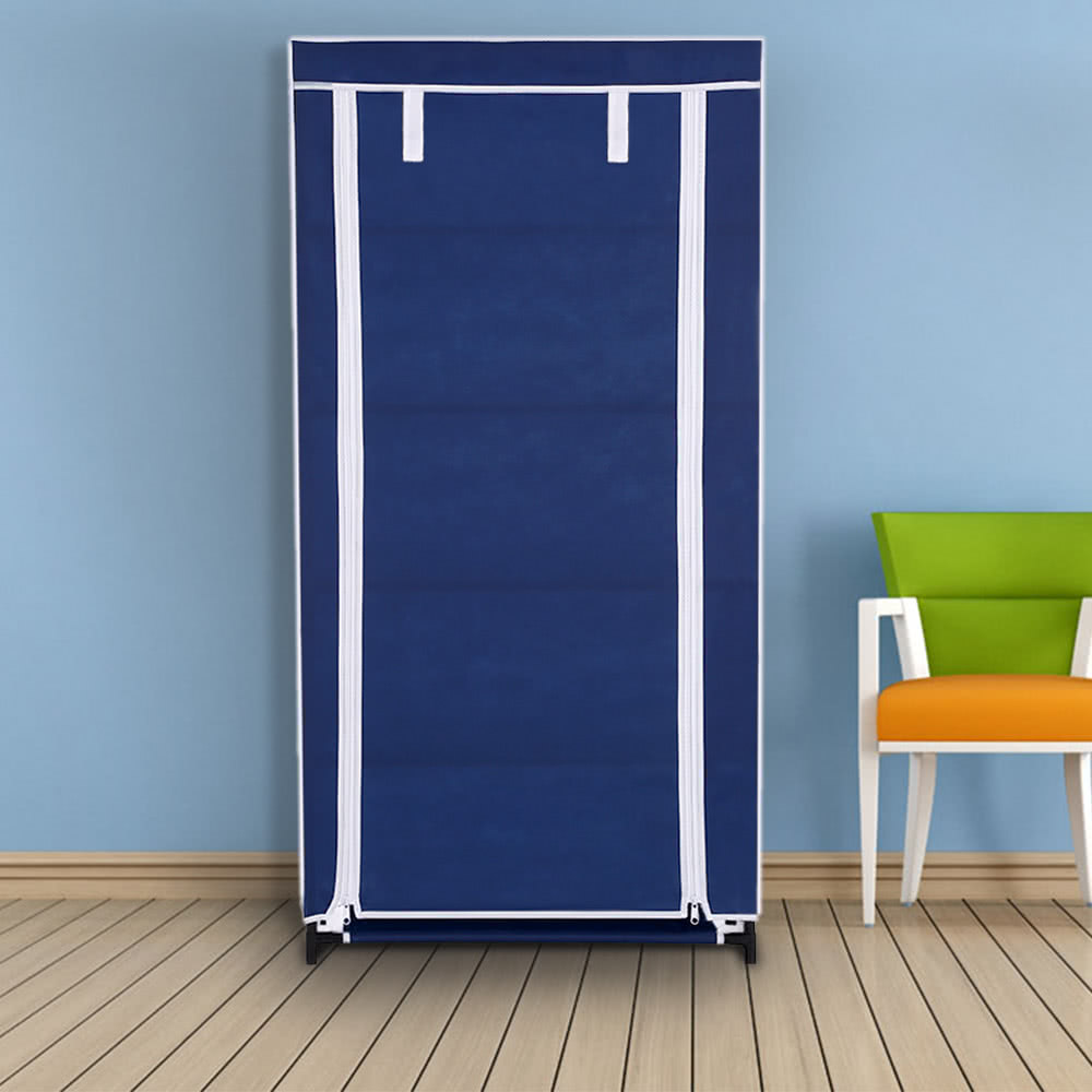 iKayaa Classic Portable 5 Tier Fabric Shoes Rack Cabinet Non-woven Zip Up 10 Pair Standing Boots Shoes Storage Organizer