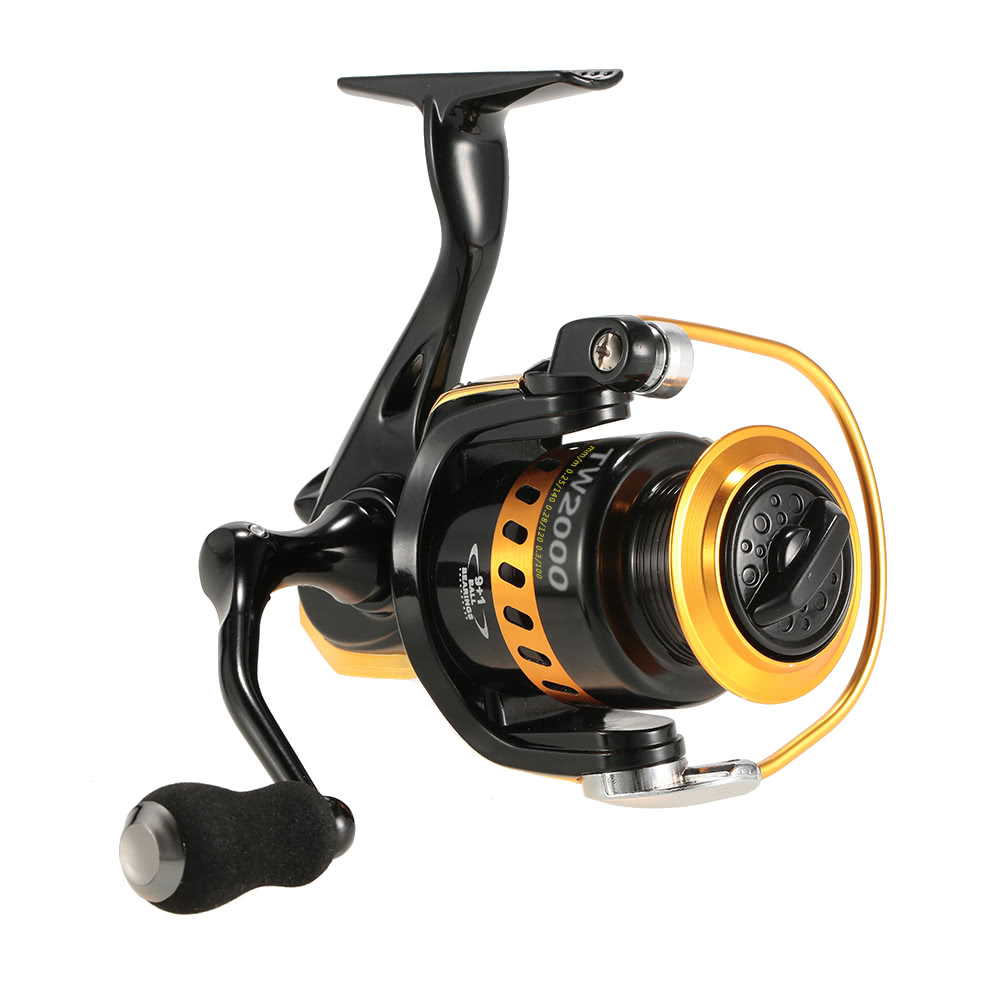 Lixada 9+1 Ball Bearing Gear Ratio 5.2:1 Right/Left Interchangeable Handle Spinning Reels Freshwater Saltwater Fishing w/ Storage Pouch 2000 3000 4000 5000 Series