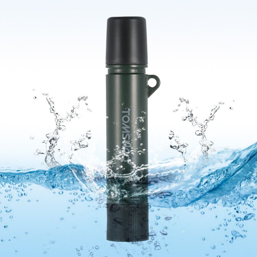 TOMSHOO 1500L Water Filter Straw Purifier Outdoor Emergency Survival