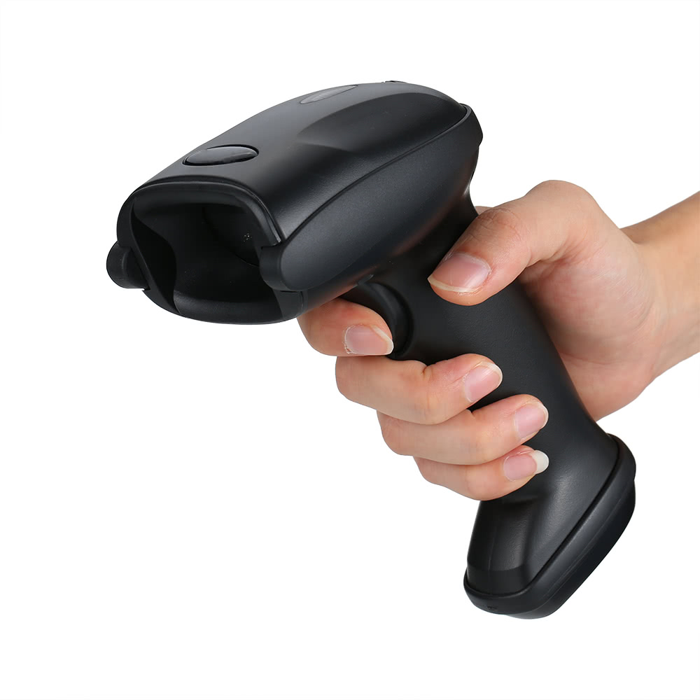 High Speed 2 in 1 2.4G Wireless & Wired Connection Barcode Scanner Handheld Scanning GS1 DataBar 1D Bar Code Reader Decoder with USB Receiver