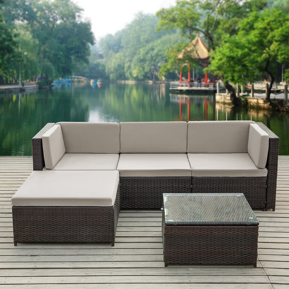 Rattan Garden Furniture L Shape ikayaa fashion pe rattan wicker patio garden furniture sofa set Rattan Garden Furniture L Shape ikayaa fashion pe rattan wicker patio garden furniture sofa set