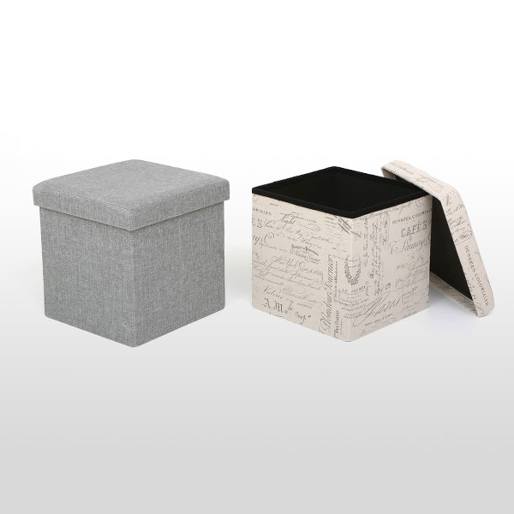 Only US$14.99, IKayaa European Foldable Storage Ottoman Fabric iKayaa European Foldable Storage Ottoman Fabric Foot Stool Seat Footrest Folding Storage Box Pouffe Home Furniture 14.76 * 14.96