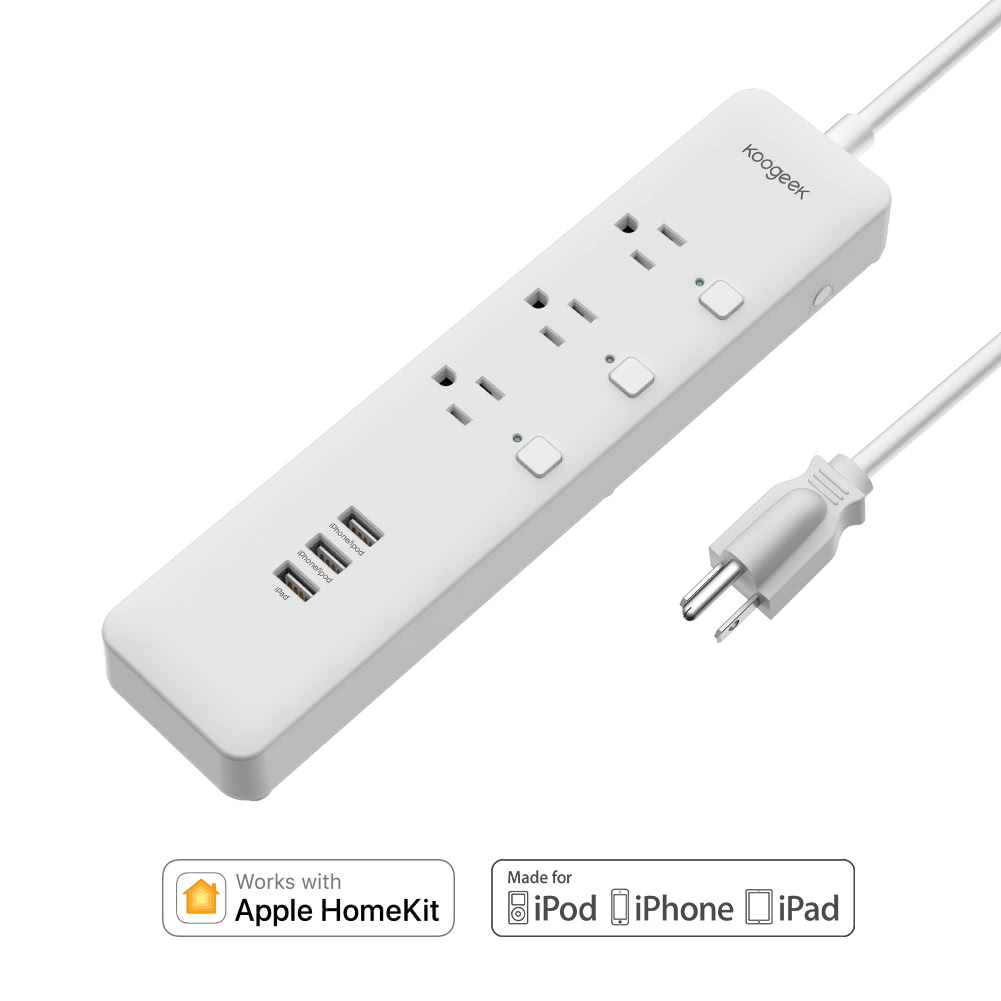 $7 OFF Koogeek MFi Certified Smart Outlet for Apple HomeKit - US Plug,free shipping $42.99(Code:TTO1US) from TOMTOP Technology Co., Ltd