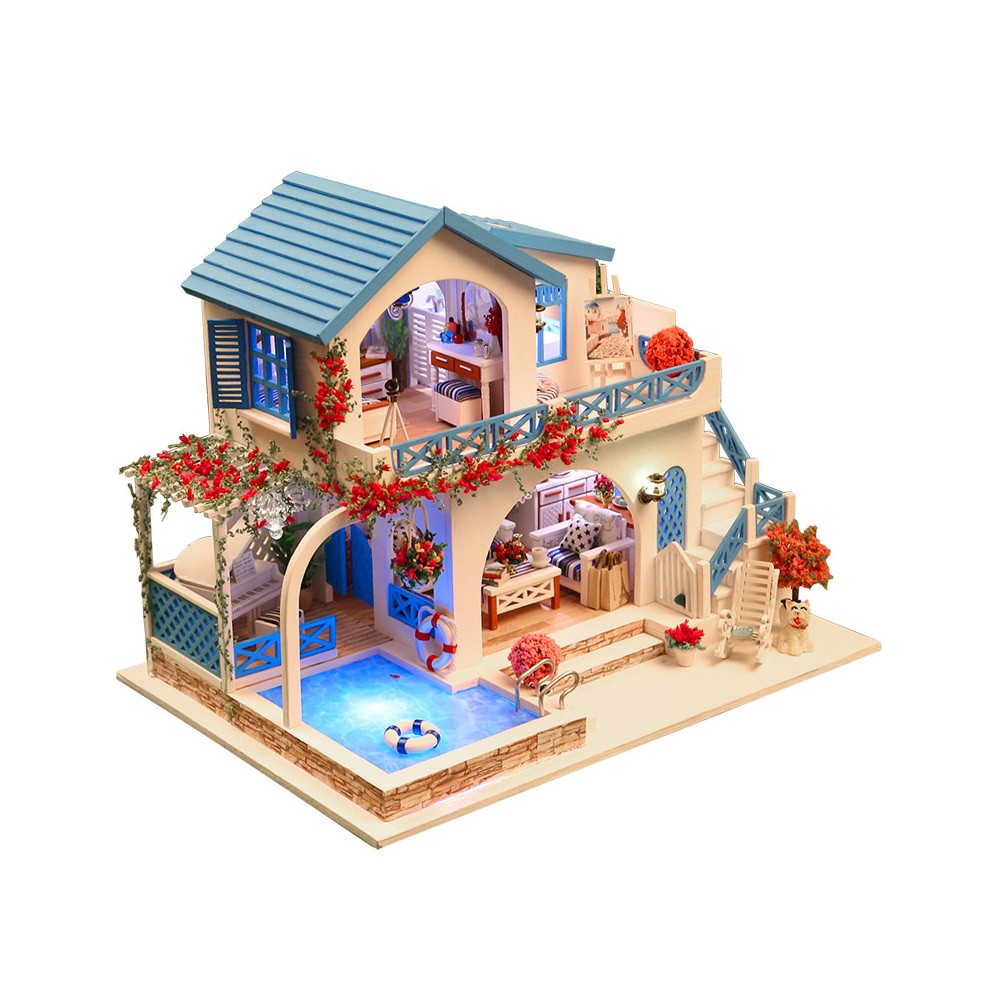 $8.8 OFF DIY House Miniature Kit Dollhouse,free shipping $35.19(Code:TT1297) from TOMTOP Technology Co., Ltd