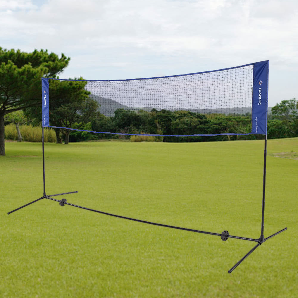 TOMSHOO Portable Quickstart Tennis Badminton Net System ...