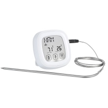 Touchscreen Digital Meat Thermometer with Probe LCD Display with Backlight Magnet Countdown Timer Alarm