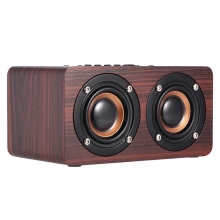 W5 Red Wood Grain Bluetooth Speaker