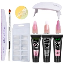 Poly Gel 3 Colors Quick-dry Manicure Tools UV Nail Lamp Nail Molds Nail Extension Set