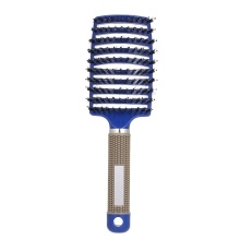 Curved Boar Bristle Hair Brush Massage Comb
