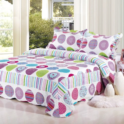 3Pcs Bedding Set 230 * 230 CM Printed Flower Plant Cording Pattern Polyester Fiber Patchwork Quilt Comforter Pillow Cases Bedclothes Home Textiles от Tomtop.com INT 3Pcs Bedding Set 230 * 230 CM Printed Flower Plant Cording Pattern Polyester Fiber Patchwork Quilt Comforter Pillow Cases Bedclothes Home Textiles от Tomtop.com INT