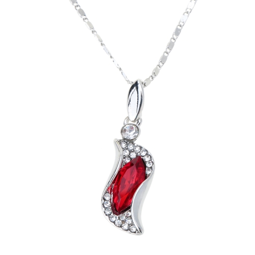 Water Drop Horse Eye Shaped Pendant Rhinestone Crystal Necklace Chain Luxurious Lovely Jewelry for Woman Girl от Tomtop.com INT Water Drop Horse Eye Shaped Pendant Rhinestone Crystal Necklace Chain Luxurious Lovely Jewelry for Woman Girl от Tomtop.com INT