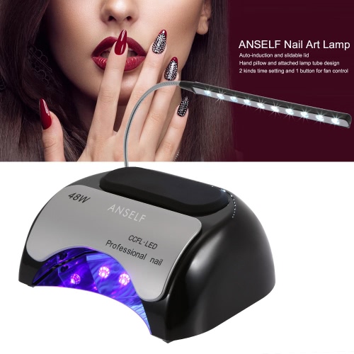 Anself 48W LED + CCFL Nail Lamp Nail Gel Dryer Nail Curing Machine Fingernail & Toenail Gel Curing 110-240V Nail Art Painting Salon Tool Gray US Plug от Tomtop.com INT Anself 48W LED + CCFL Nail Lamp Nail Gel Dryer Nail Curing Machine Fingernail & Toenail Gel Curing 110-240V Nail Art Painting Salon Tool Gray US Plug от Tomtop.com INT