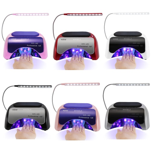 Anself 48W LED + CCFL Nail Lamp Nail Gel Dryer Nail Curing Machine Fingernail & Toenail Gel Curing 110-240V Nail Art Painting Salon Tool Gray US Plug от Tomtop.com INT Anself 48W LED + CCFL Nail Lamp Nail Gel Dryer Nail Curing Machine Fingernail & Toenail Gel Curing 110-240V Nail Art Painting Salon Tool Gray US Plug от Tomtop.com INT