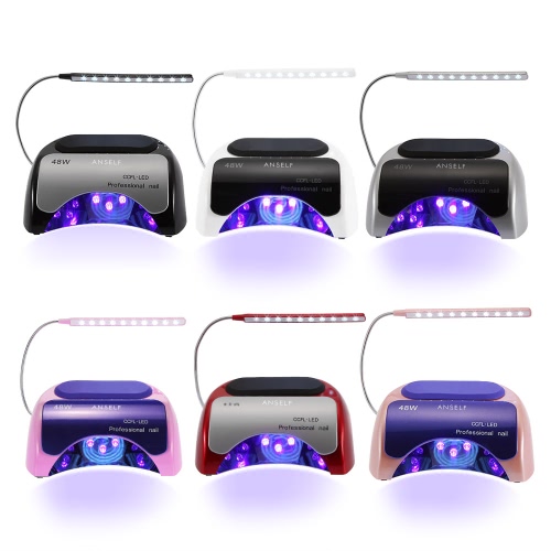 Anself 48W LED + CCFL Nail Lamp Nail Gel Dryer Nail Curing Machine Fingernail & Toenail Gel Curing 110-240V Nail Art Painting Salon Tool Gray US Plug от Tomtop.com INT Anself 48W LED + CCFL Nail Lamp Nail Gel Dryer Nail Curing Machine Fingernail & Toenail Gel Curing 110-240V Nail Art Painting Salon Tool Gray US Plug от Tomtop.com INT