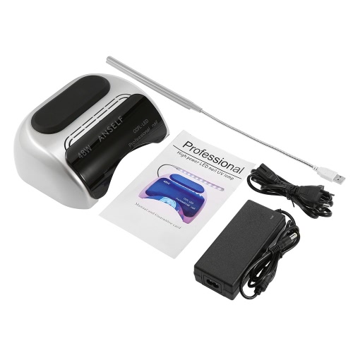 Anself 48W LED + CCFL Nail Lamp Nail Gel Dryer Nail Curing Machine Fingernail & Toenail Gel Curing 110-240V Nail Art Painting Salon Tool Gray US Plug от Tomtop.com INT Anself 48W LED + CCFL Nail Lamp Nail Gel Dryer Nail Curing Machine Fingernail & Toenail Gel Curing 110-240V Nail Art Painting Salon Tool Gray US Plug от Tomtop.com INT