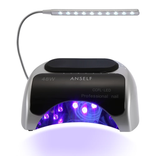 Anself 48W LED + CCFL Nail Lamp Nail Gel Dryer Nail Curing Machine Fingernail & Toenail Gel Curing 110-240V Nail Art Painting Salon Tool Gray US Plug от Tomtop.com INT Anself 48W LED + CCFL Nail Lamp Nail Gel Dryer Nail Curing Machine Fingernail & Toenail Gel Curing 110-240V Nail Art Painting Salon Tool Gray US Plug от Tomtop.com INT