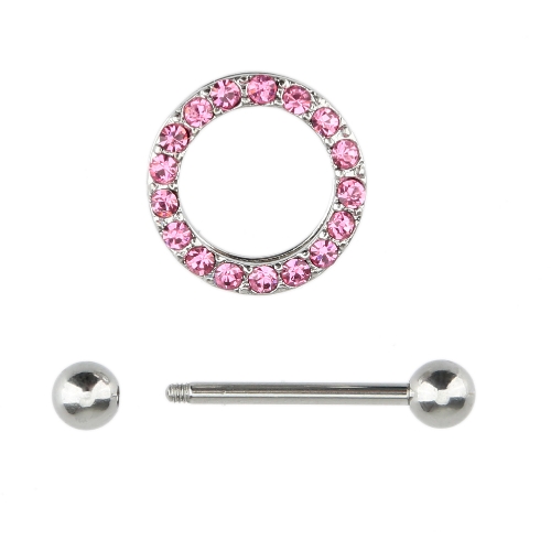 1Pc Paved Circle Nipple Shield Body Piercing Bar for Women Body Jewelry от Tomtop.com INT 1Pc Paved Circle Nipple Shield Body Piercing Bar for Women Body Jewelry от Tomtop.com INT